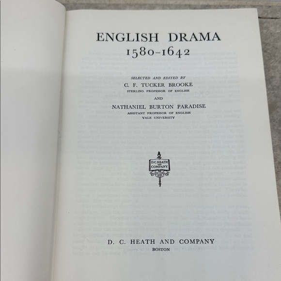 Vintage English Drama 1580-1642 Brooke & Paradise hardcover book. Printed 1933 - Picture 2 of 12